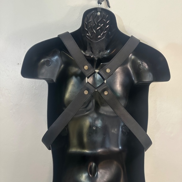 Men's Vintage Leather Masters Black Harness 34-40" Handcrafted - Picture 5 of 5